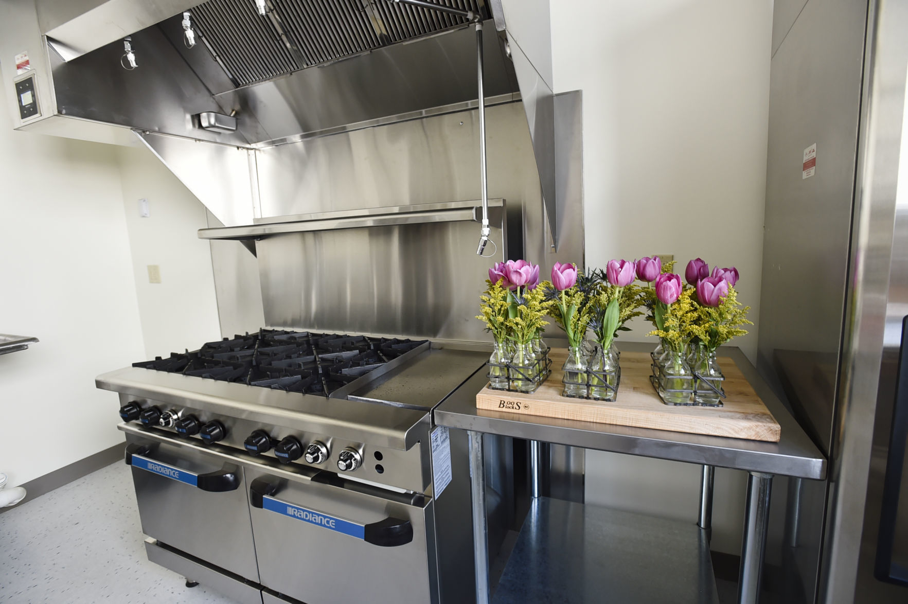 The Lodge of Towsend features a full commercial kitchen.